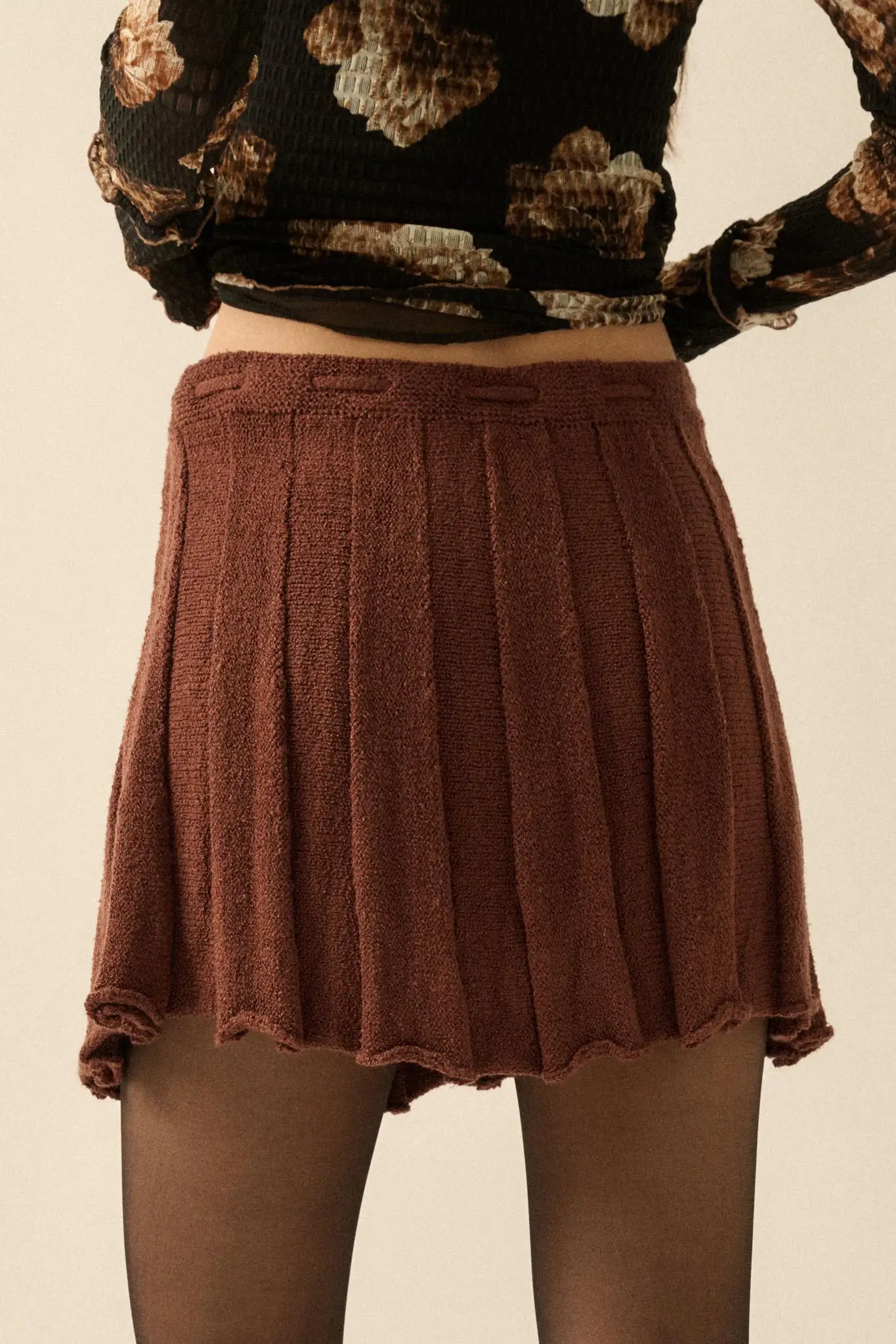 Born Ready Pleated Drawstring Sweater Skirt - Image 6