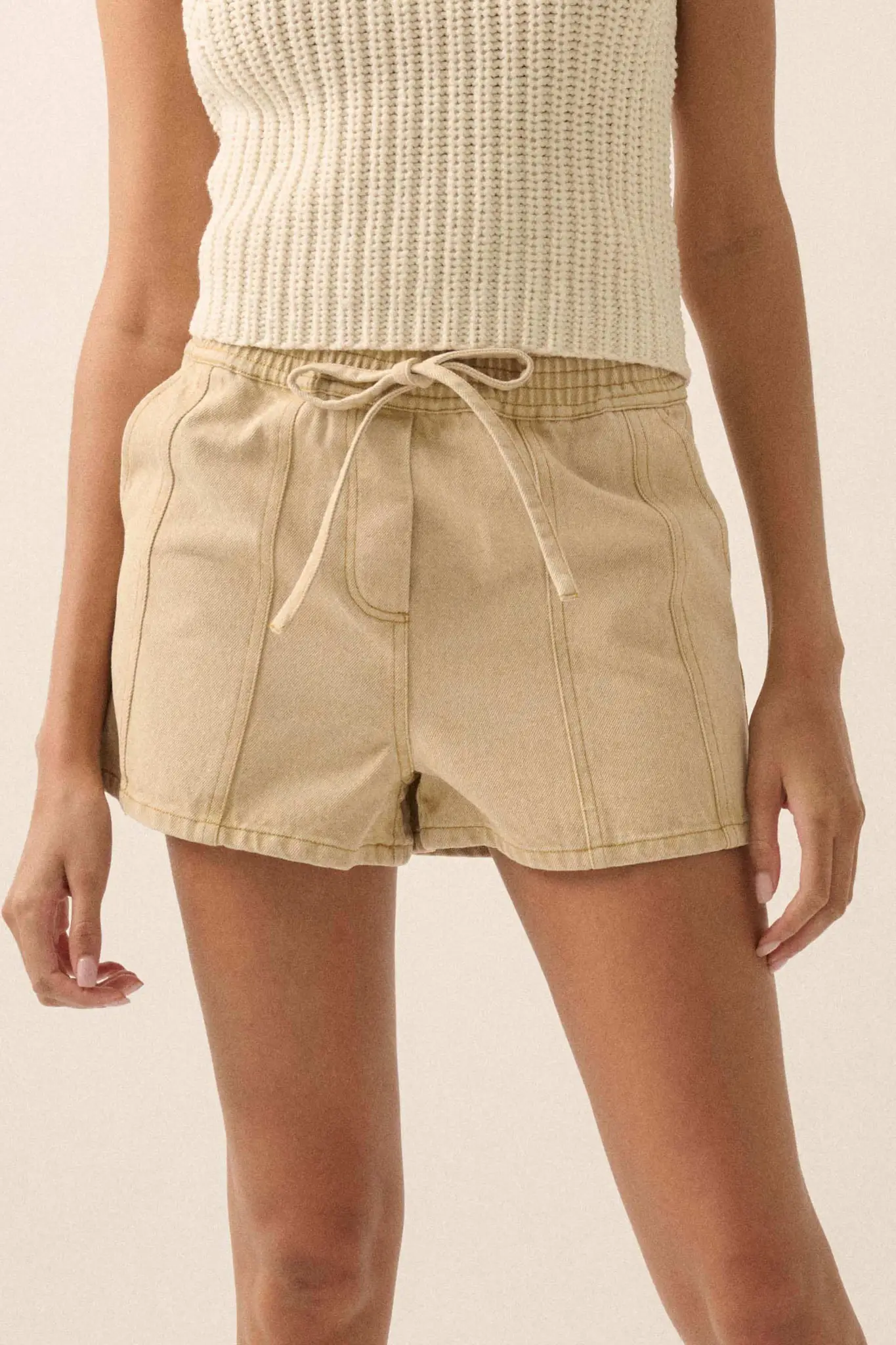 Brand New Day Denim Drawstring Shorts - Image 13