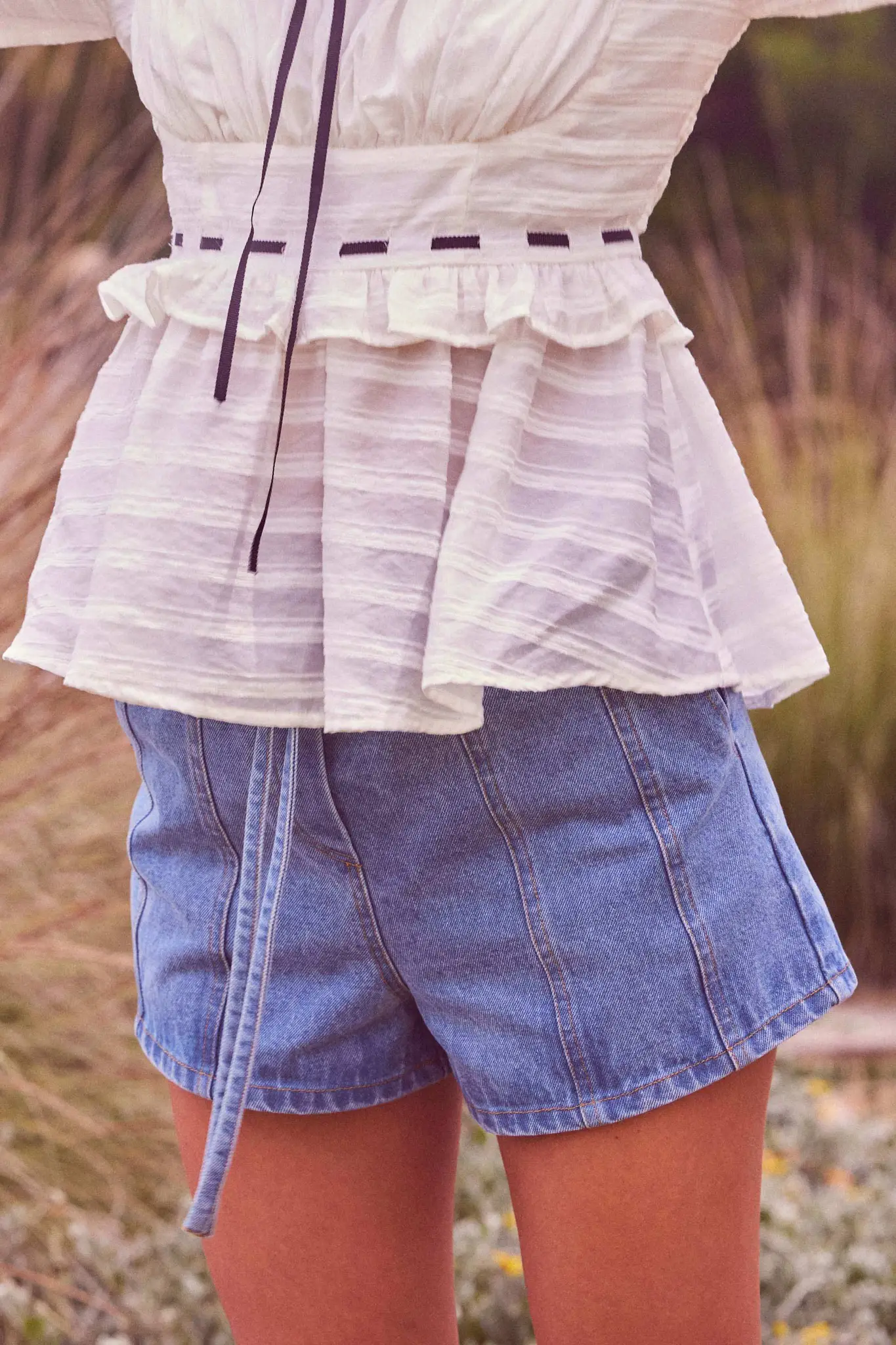 Brand New Day Denim Drawstring Shorts - Image 2