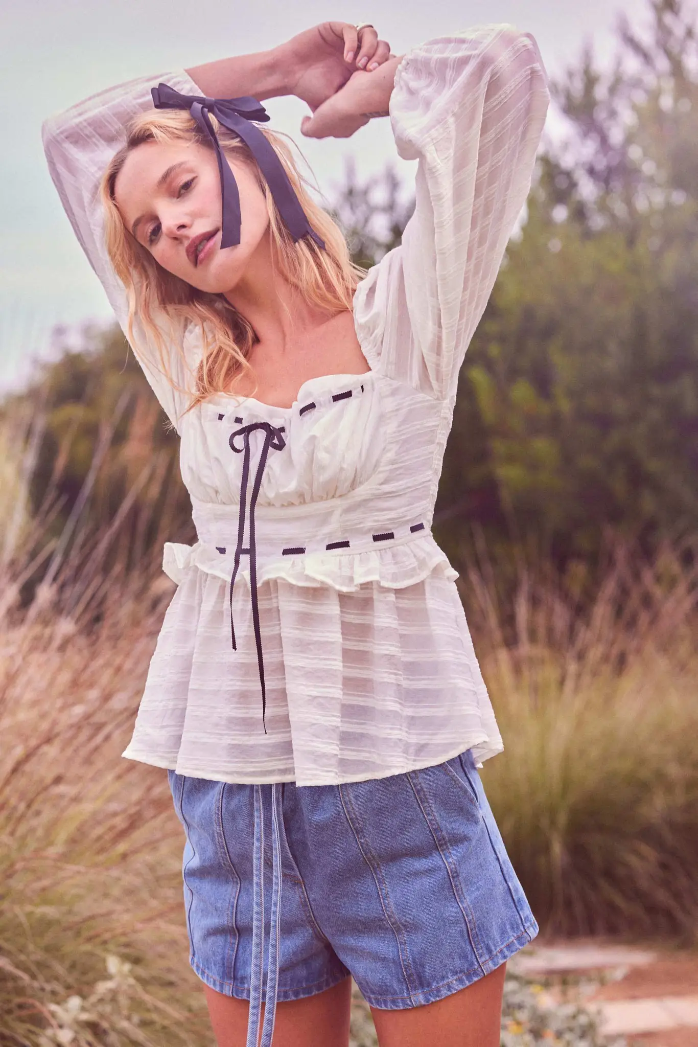 Brand New Day Denim Drawstring Shorts - Image 3