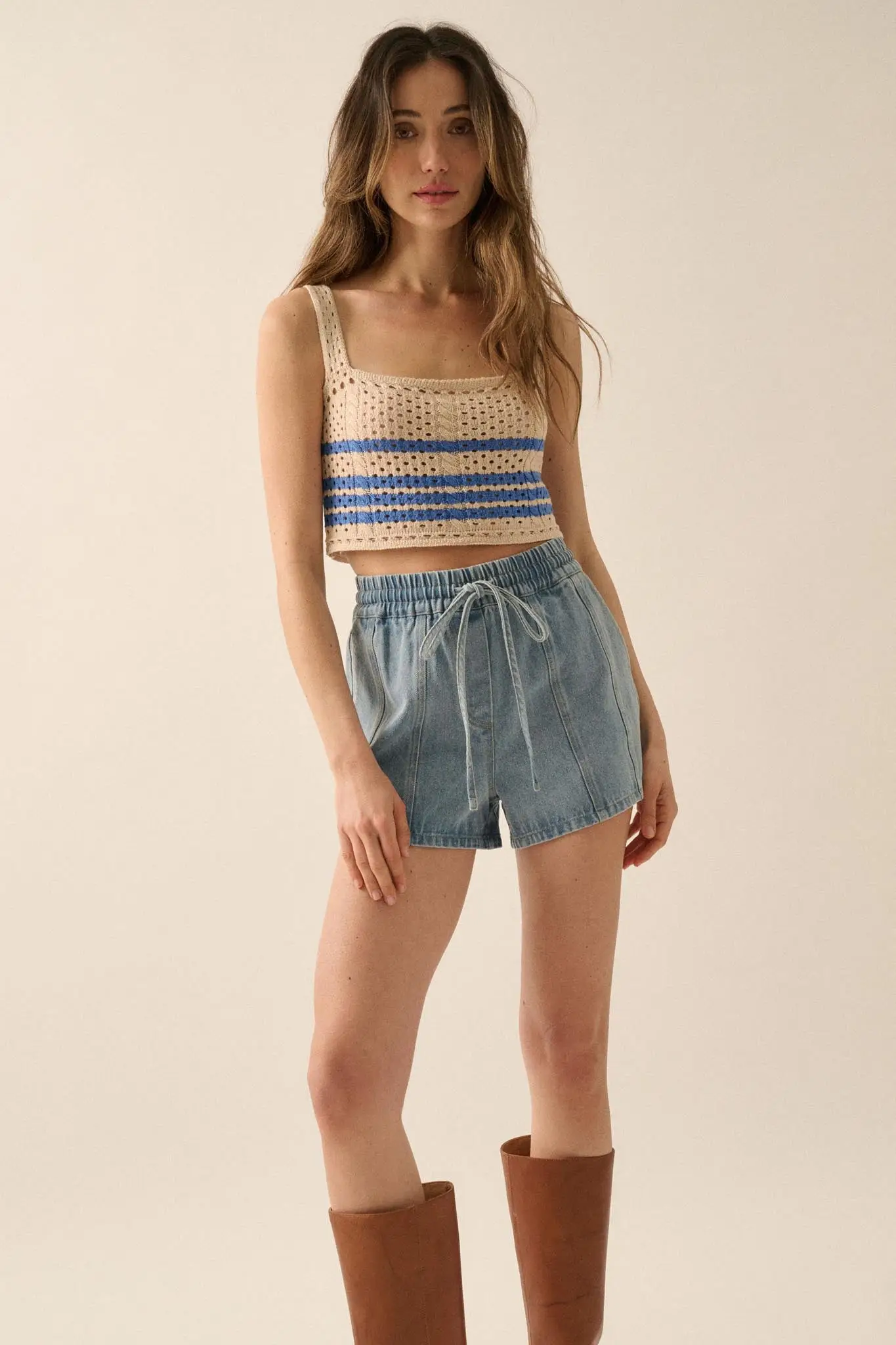 Brand New Day Denim Drawstring Shorts - Image 8