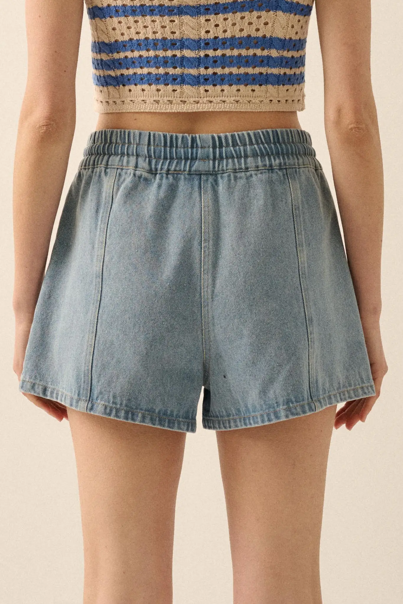 Brand New Day Denim Drawstring Shorts - Image 9