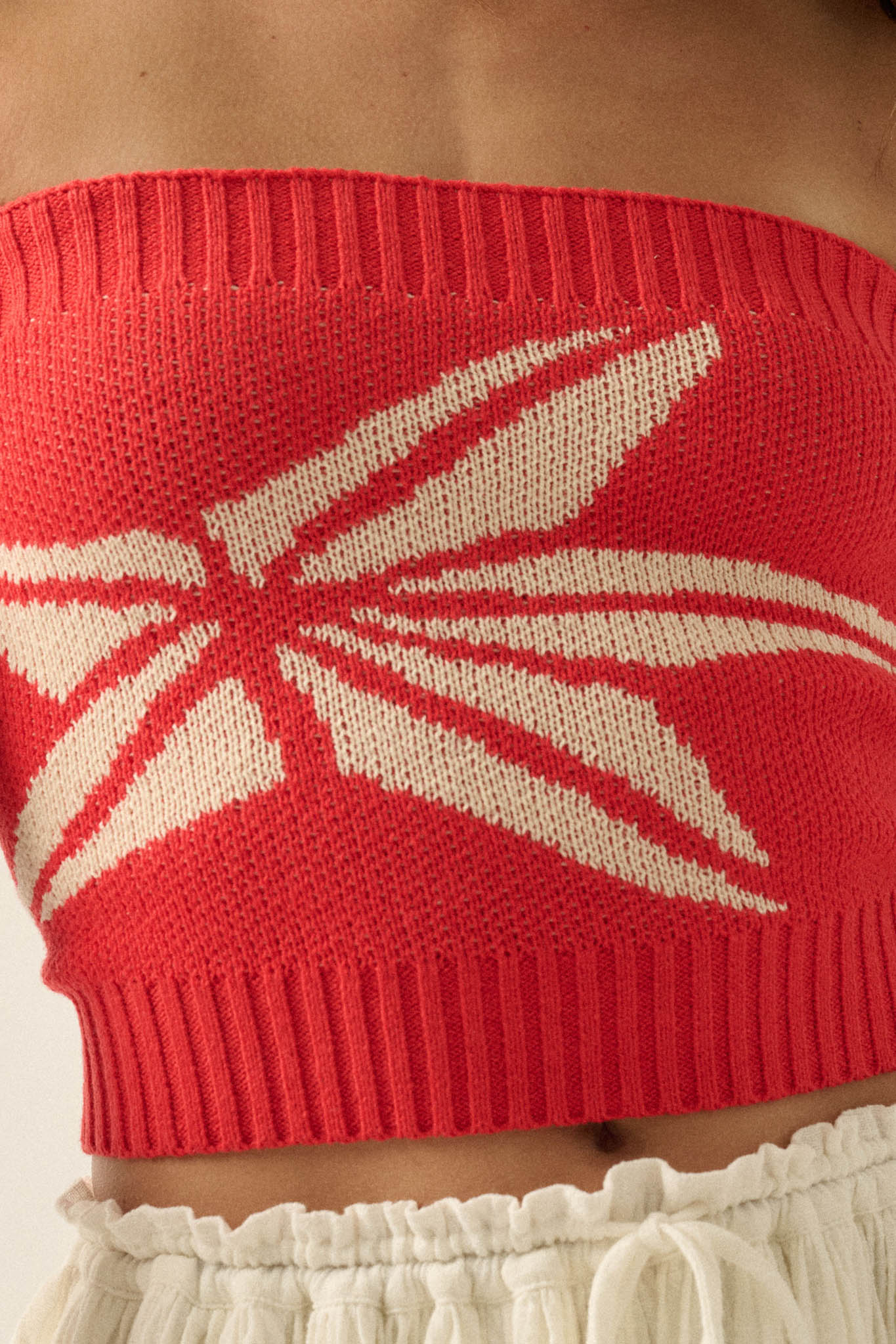 Brightest Star Jacquard Knit Bandeau Tube Top - Image 12