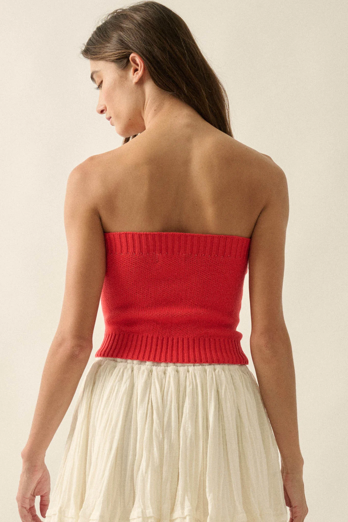 Brightest Star Jacquard Knit Bandeau Tube Top - Image 15