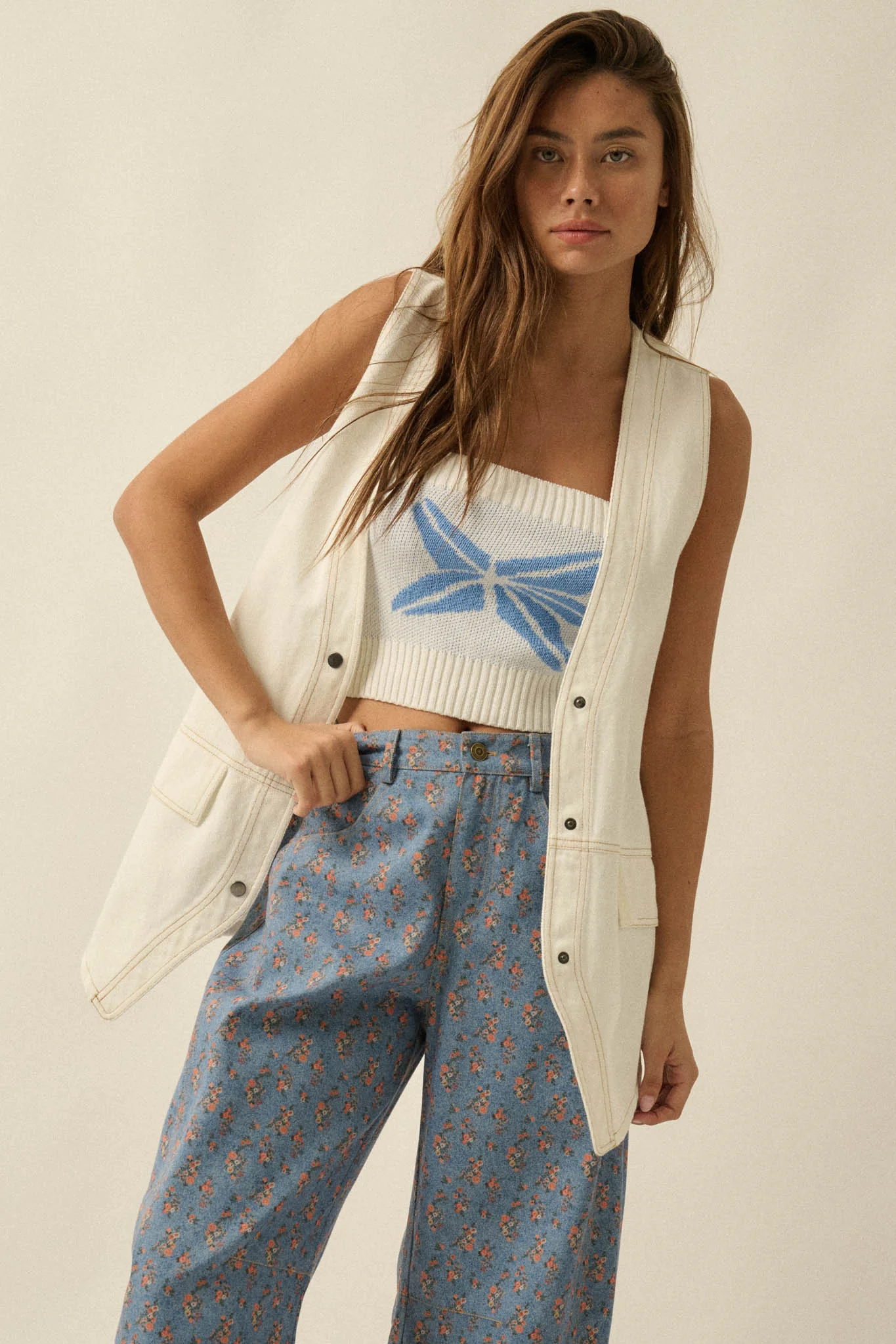 Brightest Star Jacquard Knit Bandeau Tube Top - Image 19