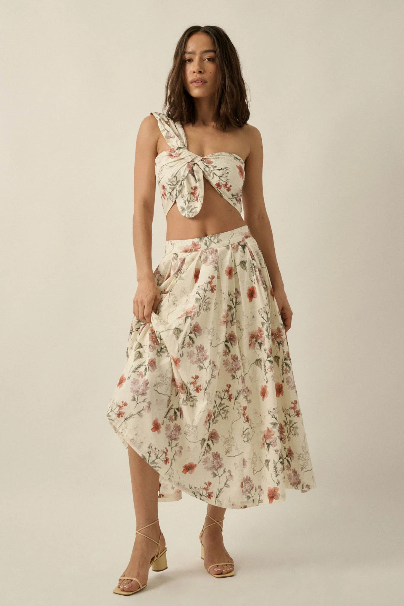 Budding Bouquet Floral One-Shoulder Bandeau Top - Image 9