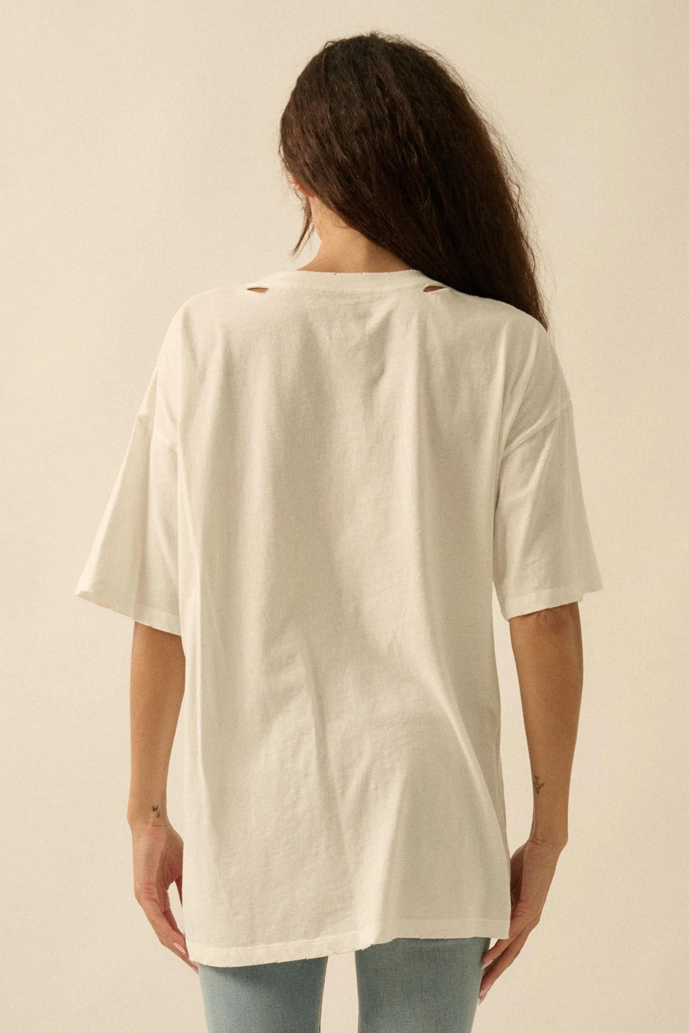 Burger Time Distressed Oversize Graphic Tee - Image 6