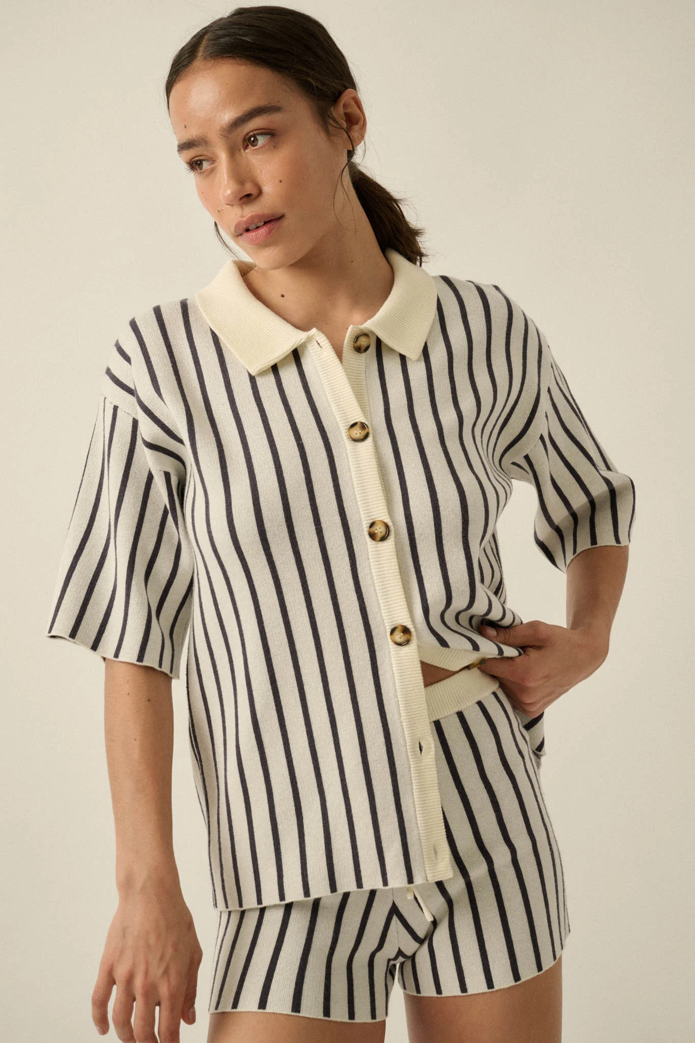 Cabana Club Striped Knit Button-Up Resort Shirt - Image 10