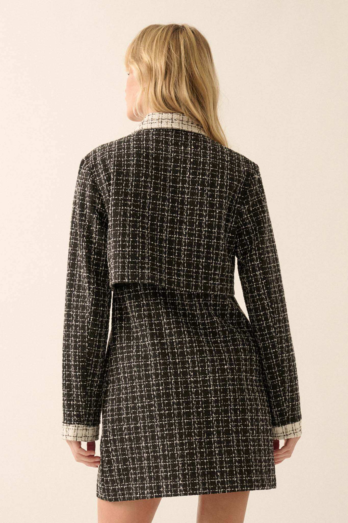 Call Me Coco Tweed Layered-Look Suit Dress - Image 12