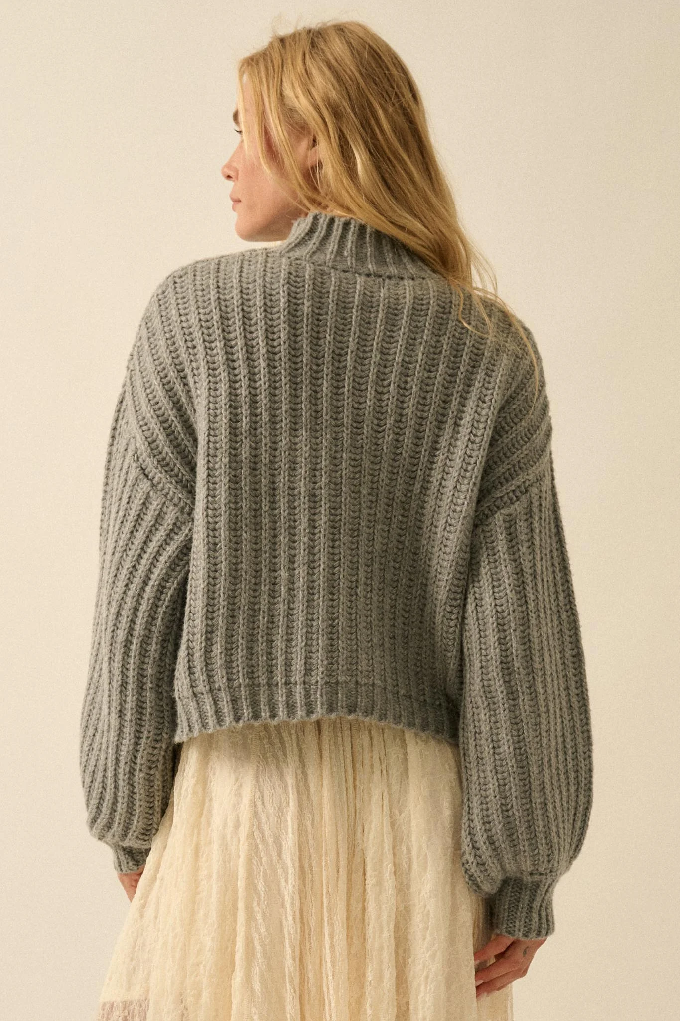 Call Me Cozy Chunky Ribbed Knit Mock Neck Sweater - Image 21