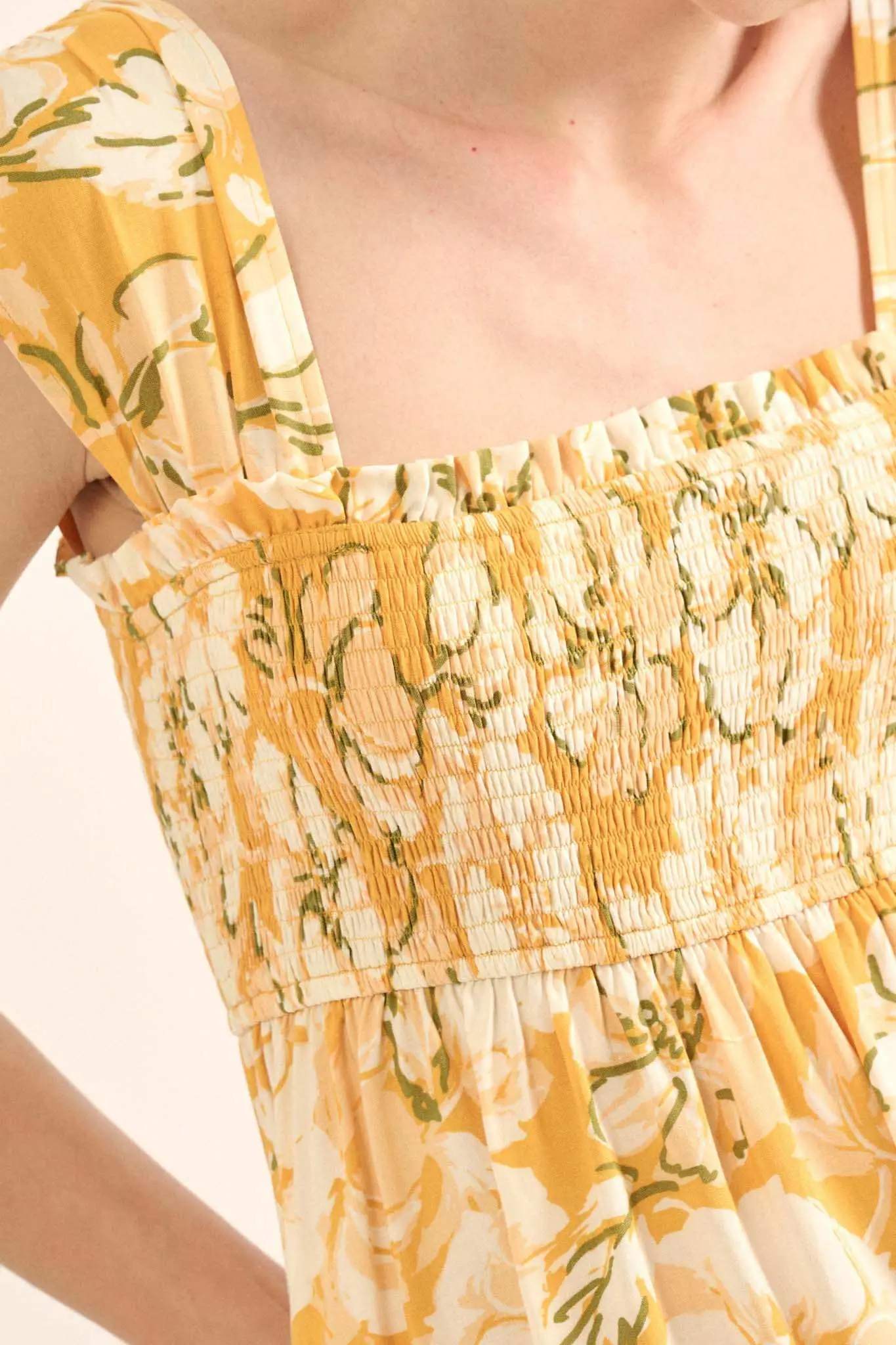 Catch the Sun Smocked Floral Peplum Tank Top - Image 4