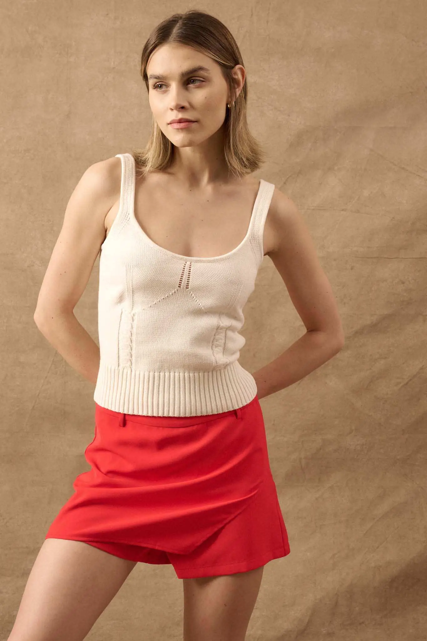 Center of Attention Wrapped Mini Skort - Image 12