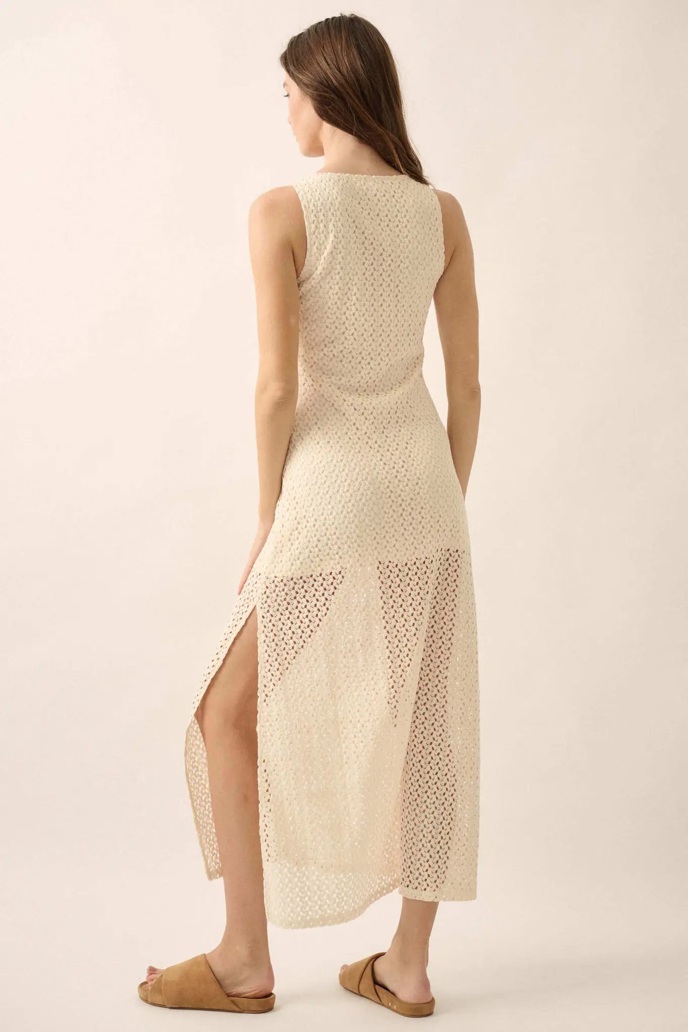 Chase the Sun Crochet Knit O-Ring Maxi Dress - Image 10