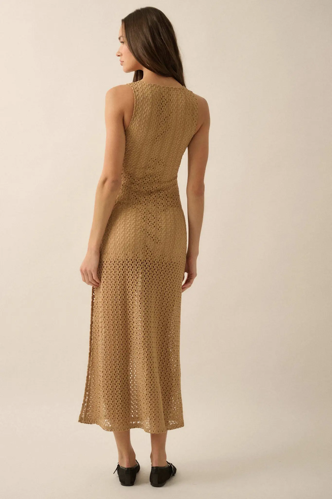 Chase the Sun Crochet Knit O-Ring Maxi Dress - Image 15