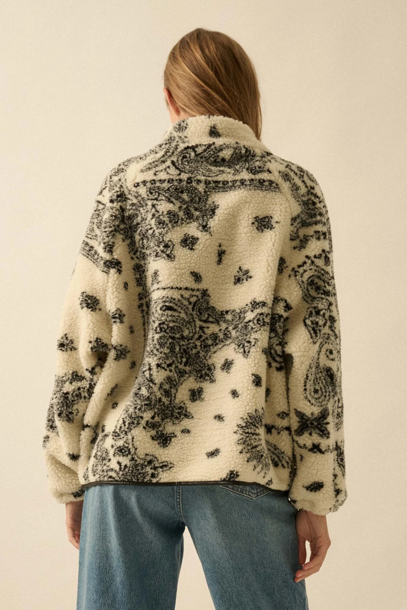 Chasing Dreams Paisley-Print Fleece Zip-Up Jacket - Image 12