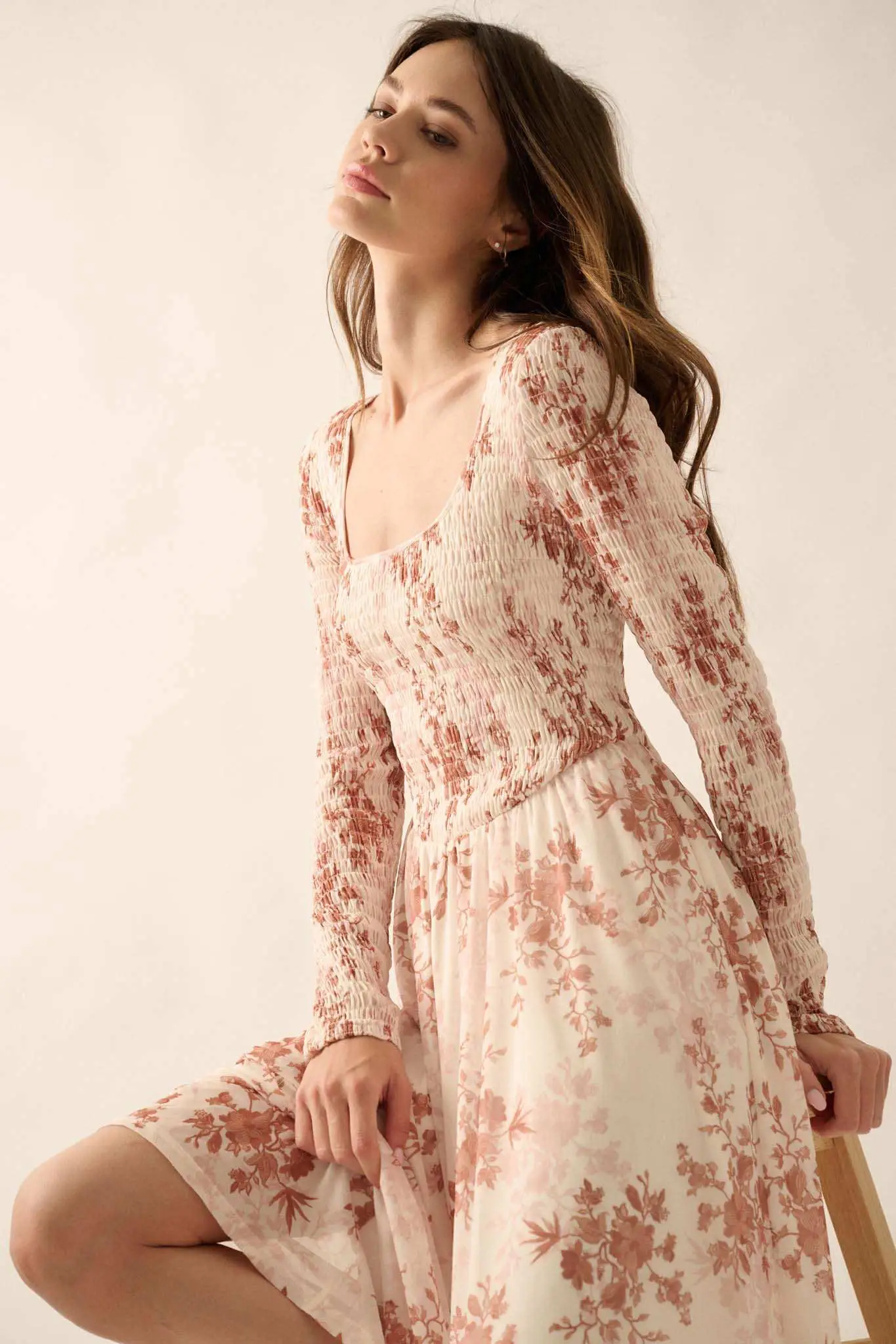 Chasing Wildflowers Smocked Floral Midi Dress - Image 5