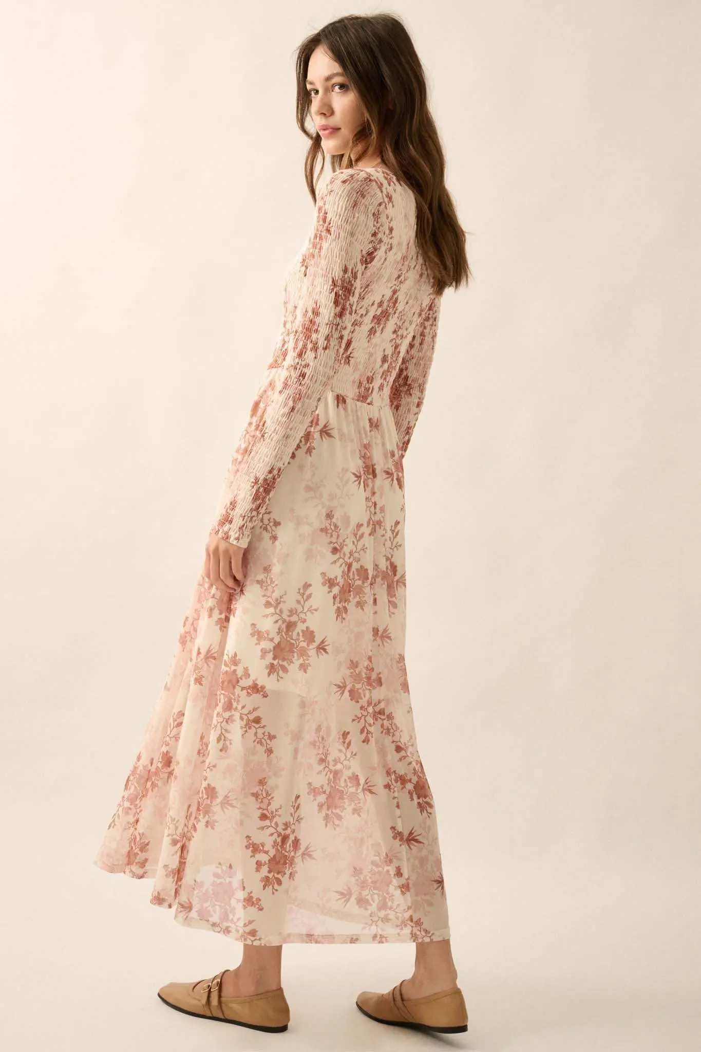 Chasing Wildflowers Smocked Floral Midi Dress - Image 8