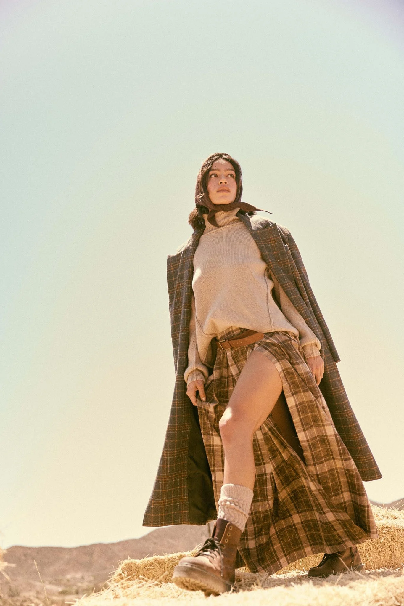 Check Please Double-Breasted Plaid Overcoat - Image 2