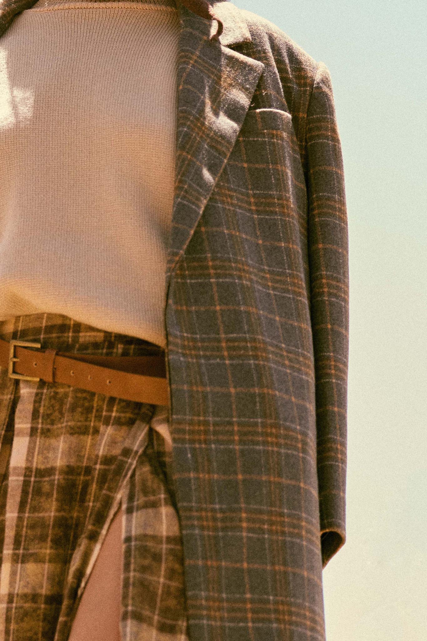 Check Please Double-Breasted Plaid Overcoat - Image 3