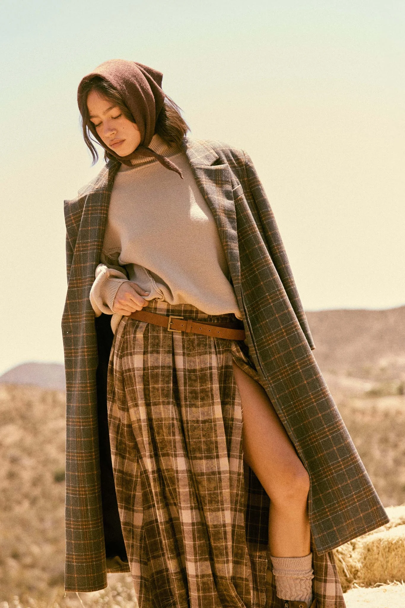 Check Please Double-Breasted Plaid Overcoat - Image 4