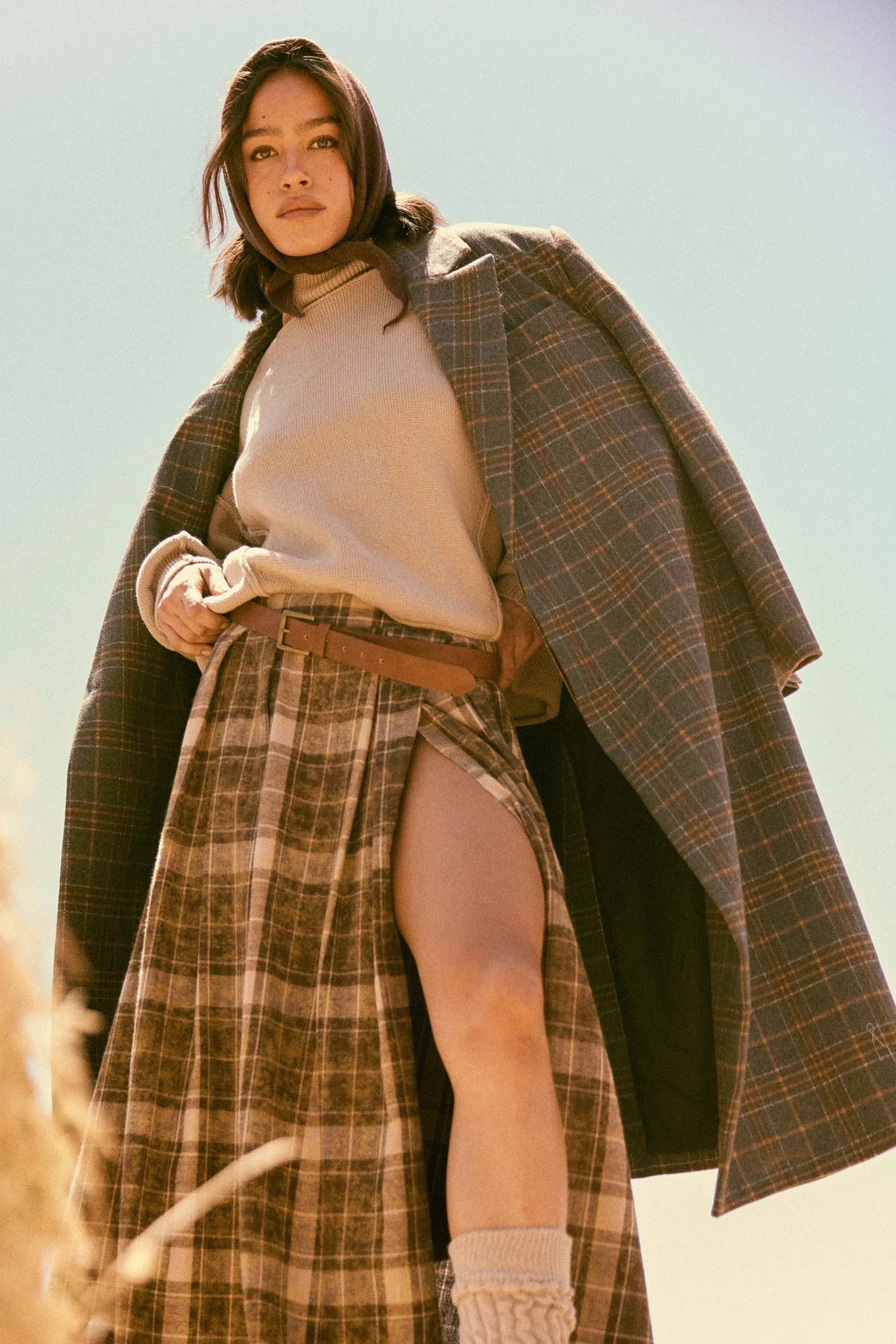 Check Please Double-Breasted Plaid Overcoat - Image 5