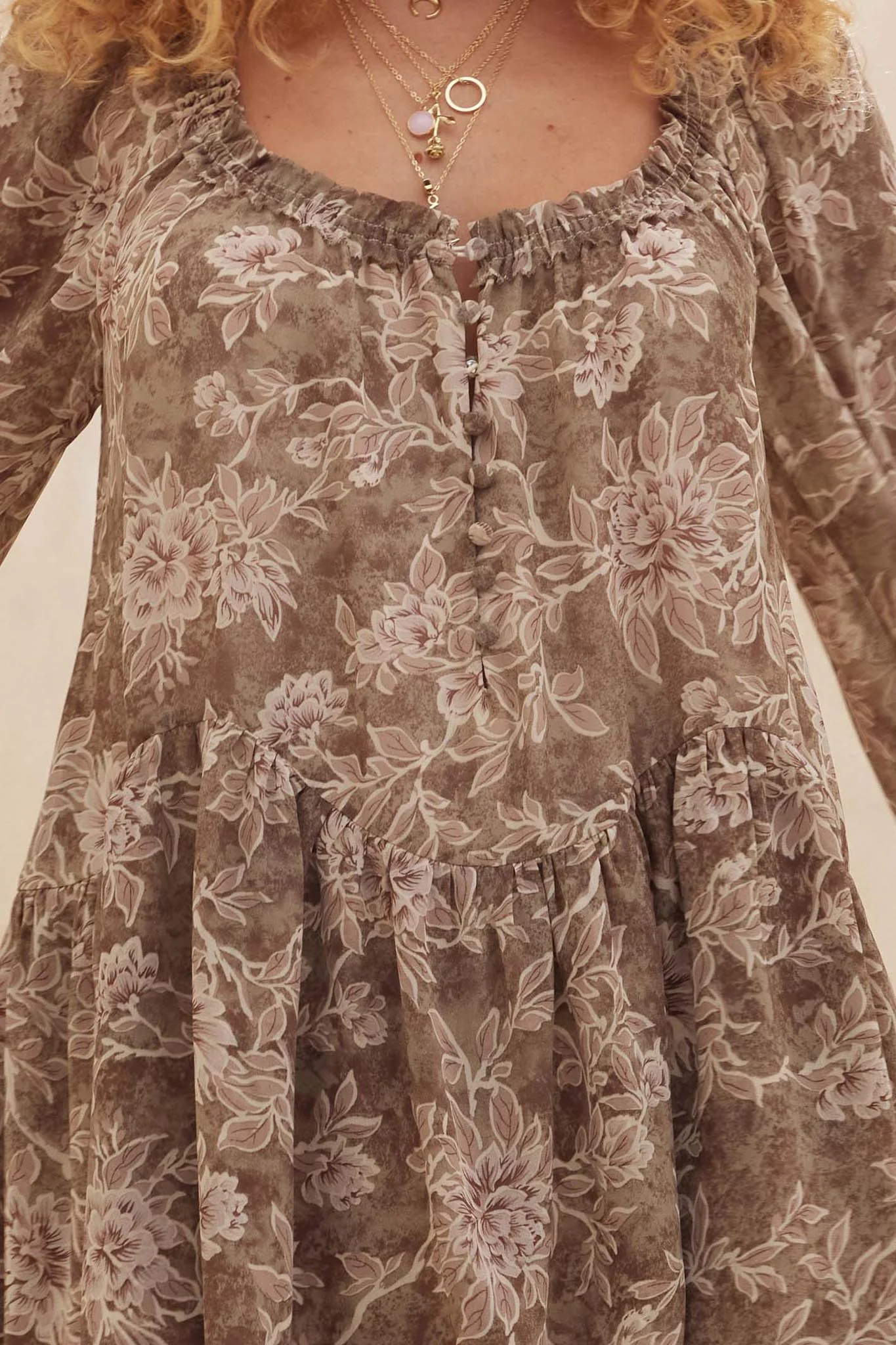 Cherished Memory Floral Chiffon Babydoll Romper - Image 11