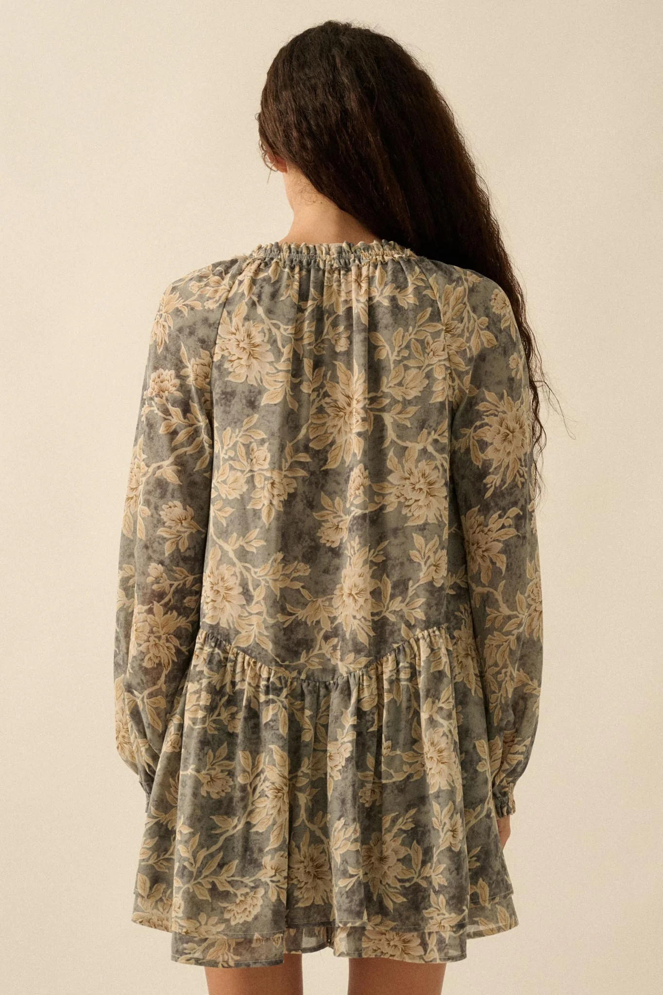 Cherished Memory Floral Chiffon Babydoll Romper - Image 9