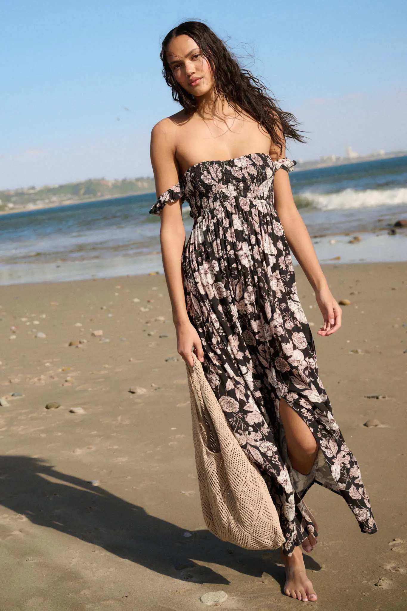 Chic Petals Smocked Floral Off-Shoulder Maxi Dress - Image 2