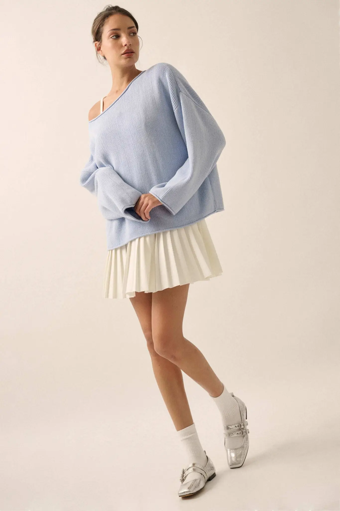 Chill Vibes Rolled-Edge Ribbed Knit Sweater - Image 15