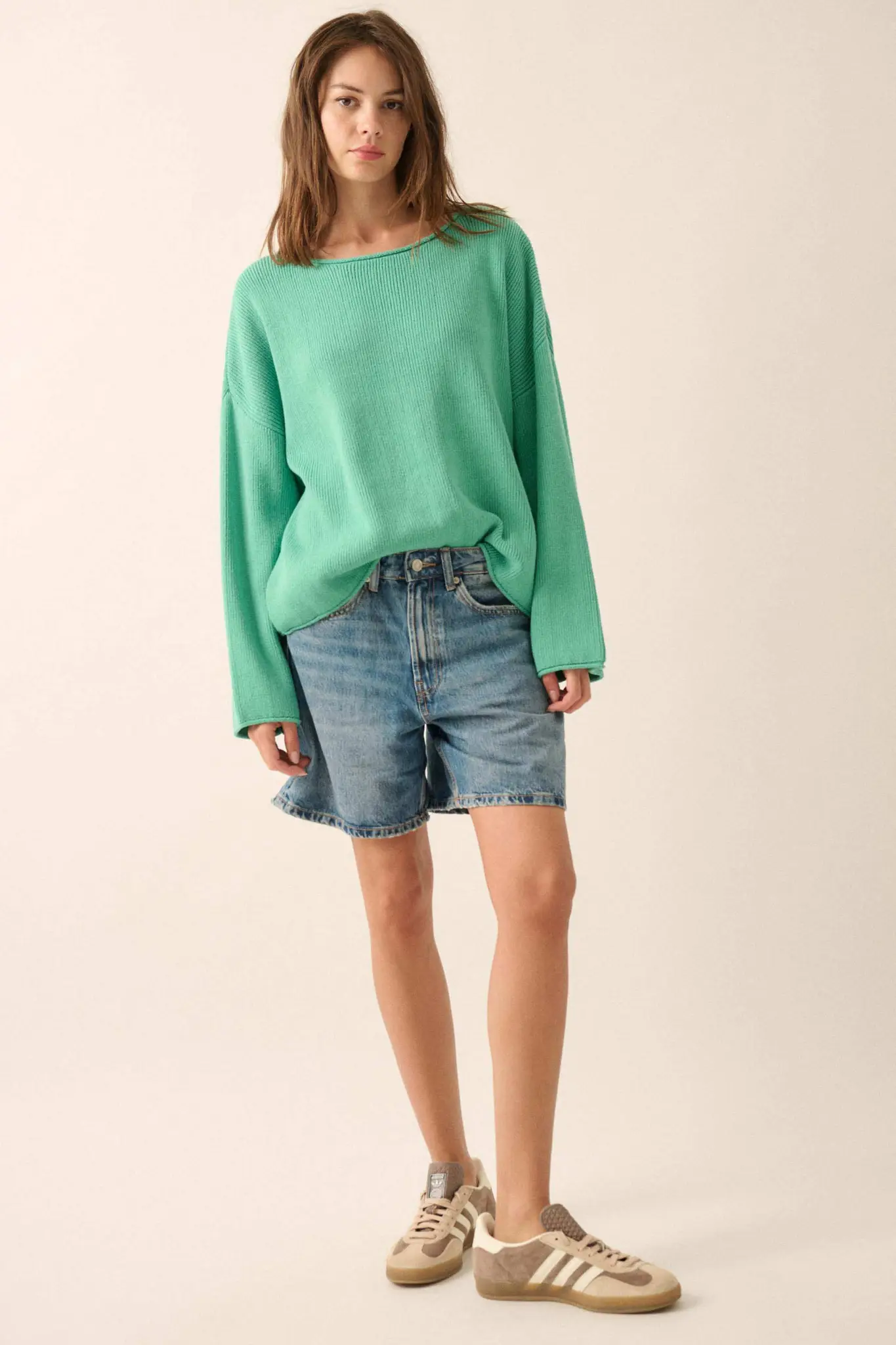 Chill Vibes Rolled-Edge Ribbed Knit Sweater - Image 21