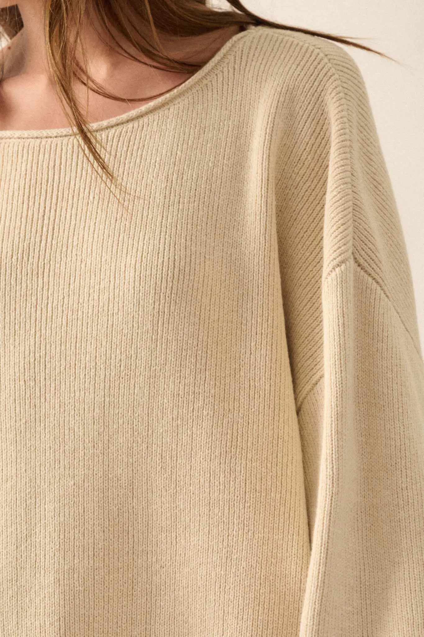 Chill Vibes Rolled-Edge Ribbed Knit Sweater - Image 28