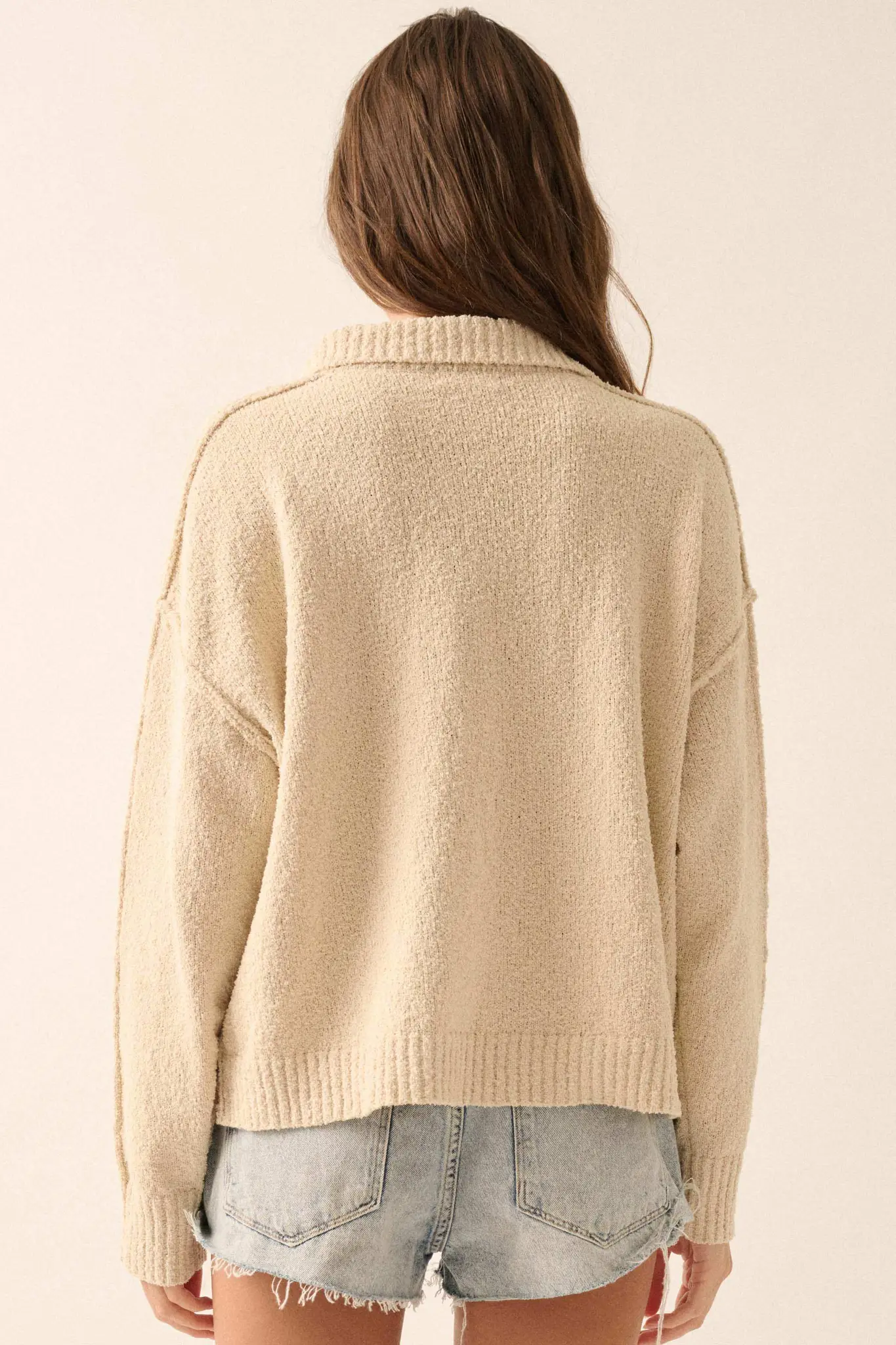 Choose Joy Textured Knit Half-Zip Sweater - Image 12