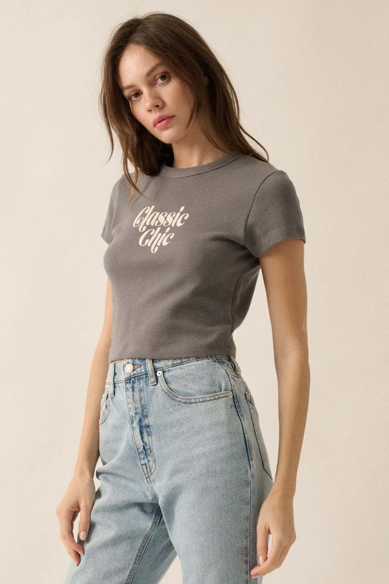 Classic Chic Thermal Graphic Baby Tee - Image 5