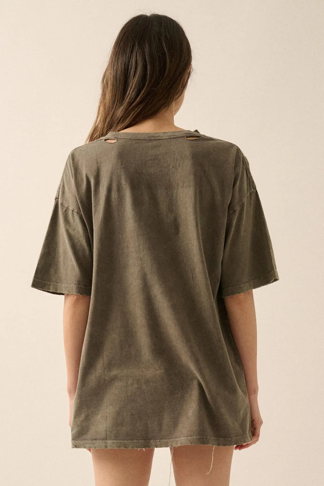 Cool Cats Distressed Oversize Graphic Tee - Image 6