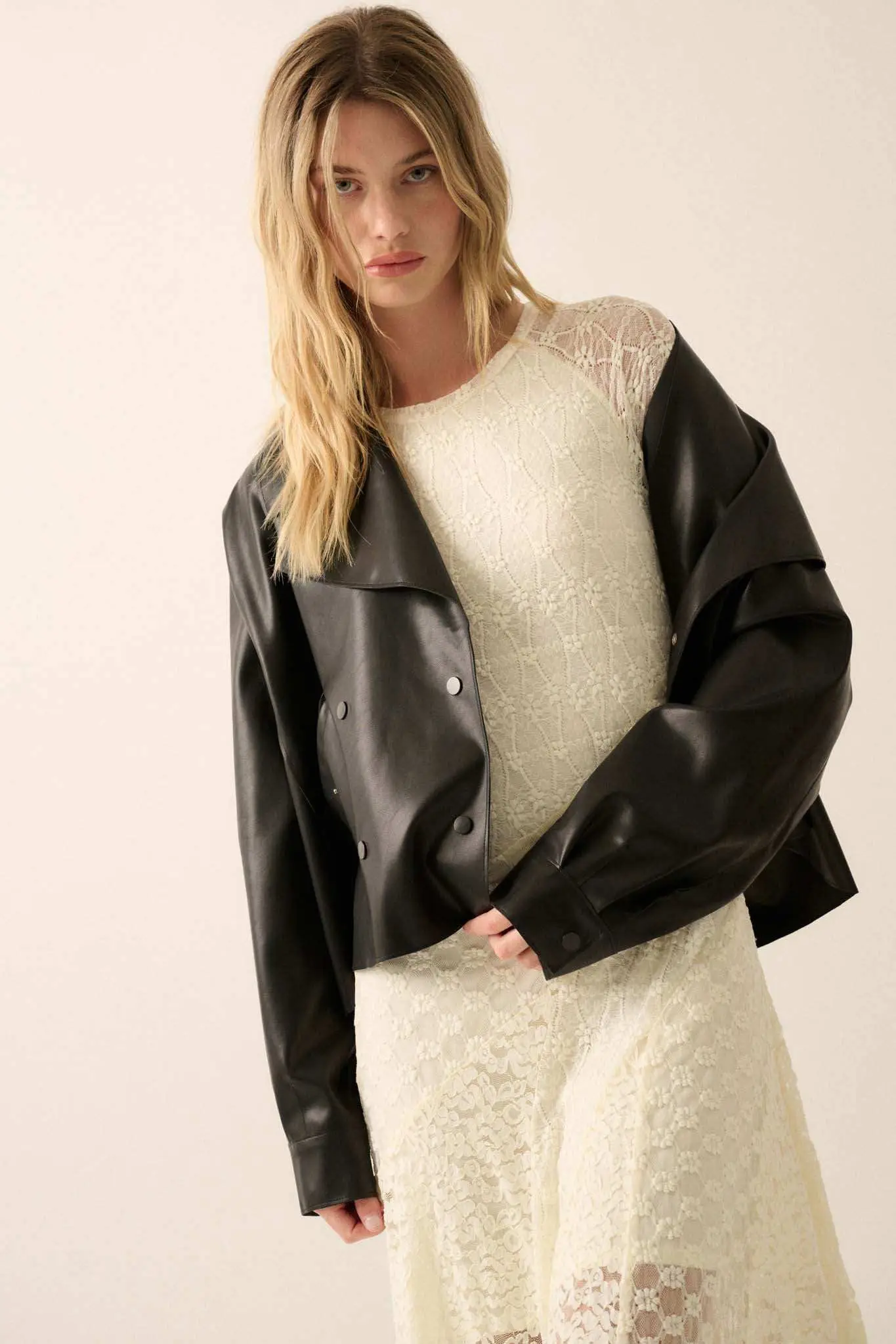 Cool Rider Vegan Leather Motorcycle Jacket - Image 6