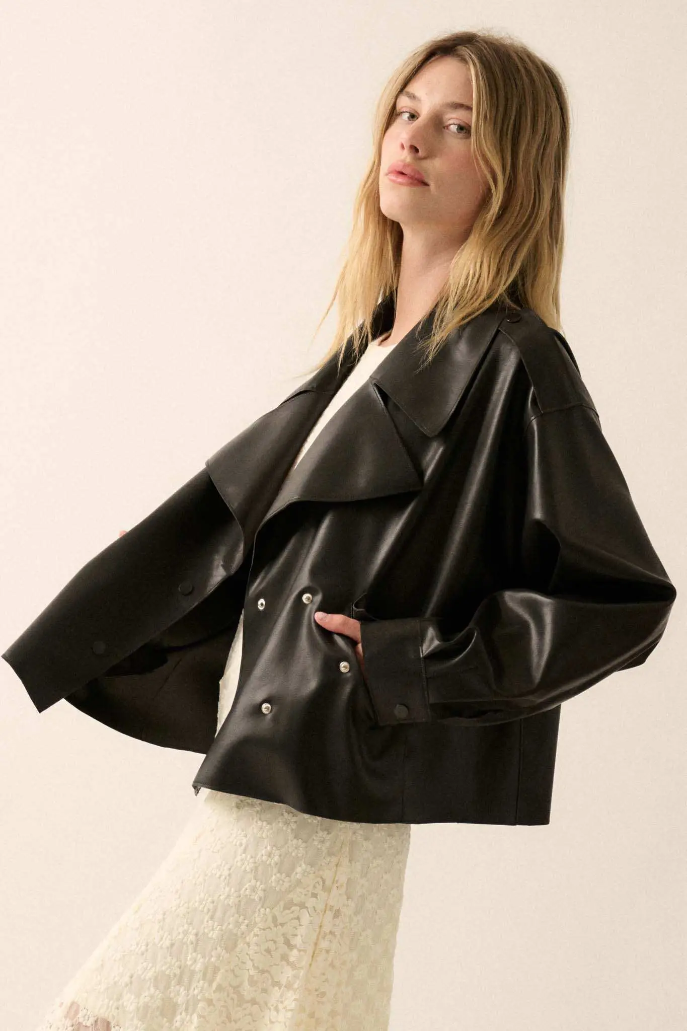 Cool Rider Vegan Leather Motorcycle Jacket - Image 8