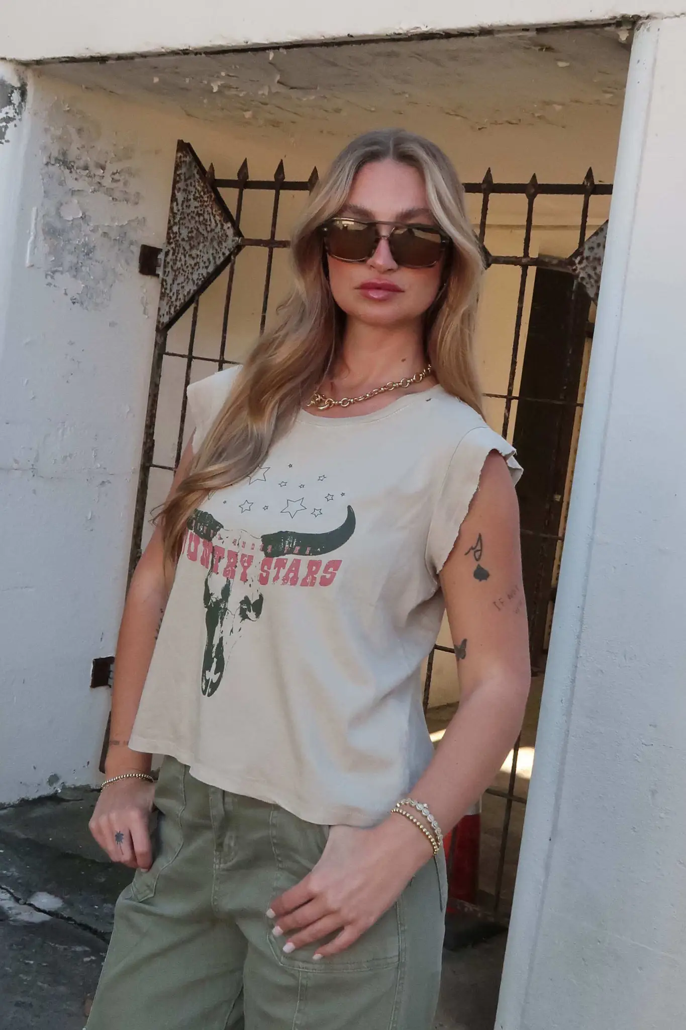 Country Stars Sleeveless Graphic Tee