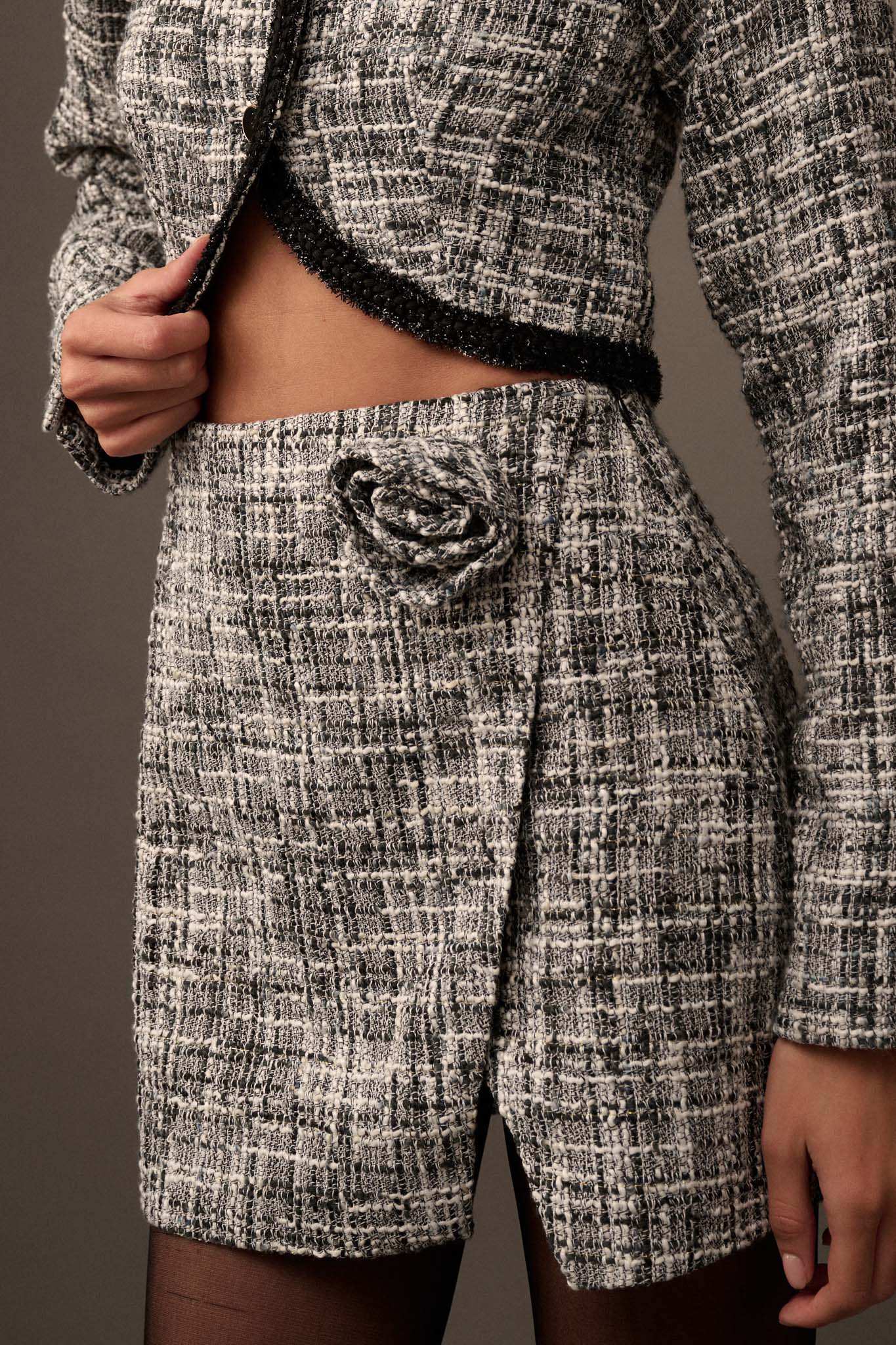 Couture Allure Tweed Tulip Mini Skirt - Image 2