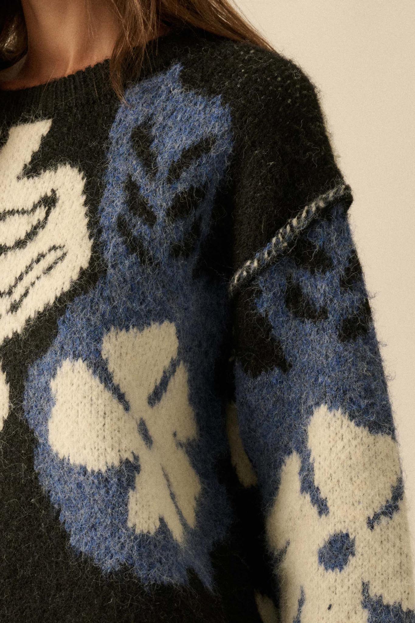 Cozy Bouquet Floral Jacquard-Knit Sweater - Image 11