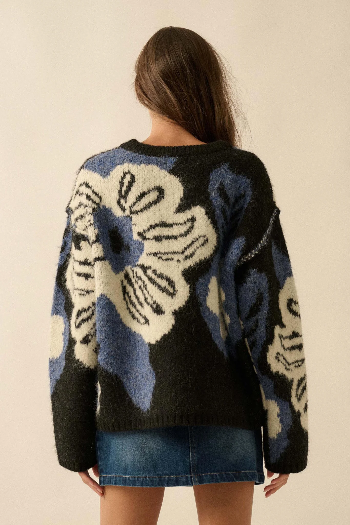 Cozy Bouquet Floral Jacquard-Knit Sweater - Image 15