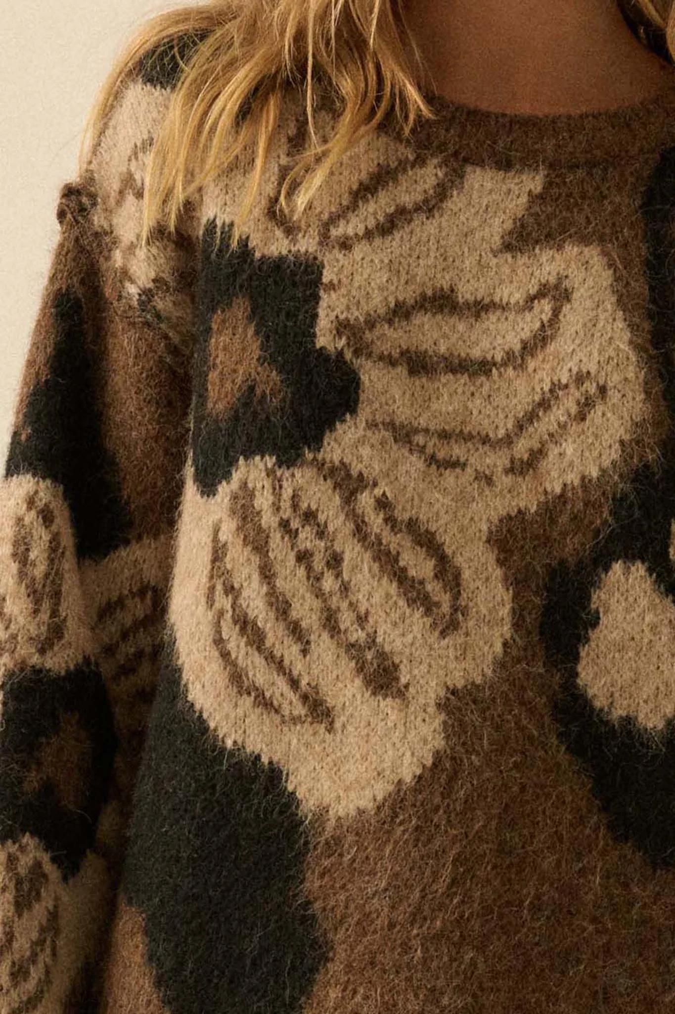 Cozy Bouquet Floral Jacquard-Knit Sweater - Image 5