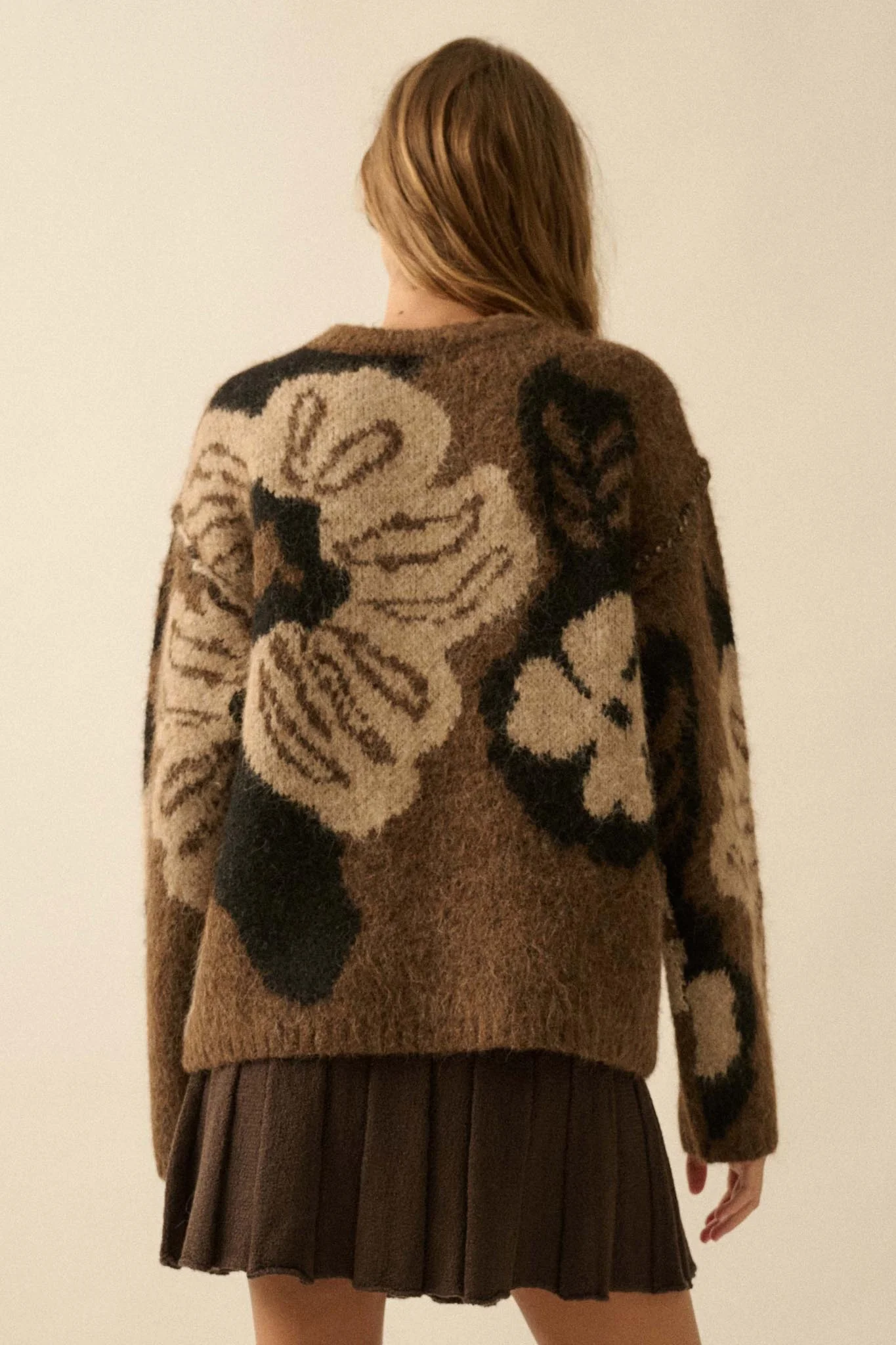 Cozy Bouquet Floral Jacquard-Knit Sweater - Image 9