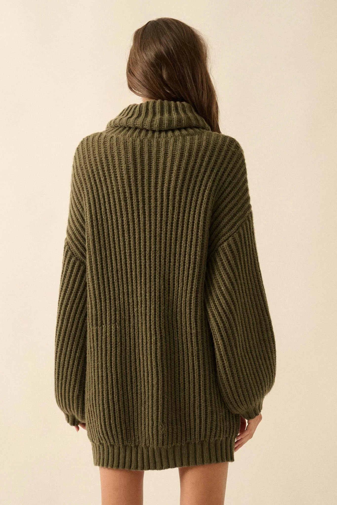 Cozy Up Chunky Knit Oversize Cowl-Neck Sweater - Image 18
