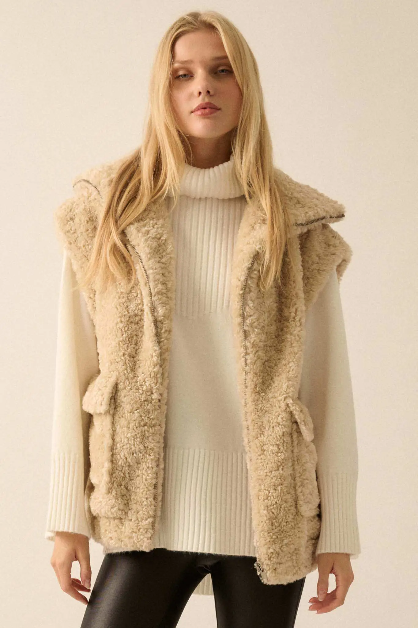 Creature Comforts Zip-Up Faux Fur Vest - Image 7