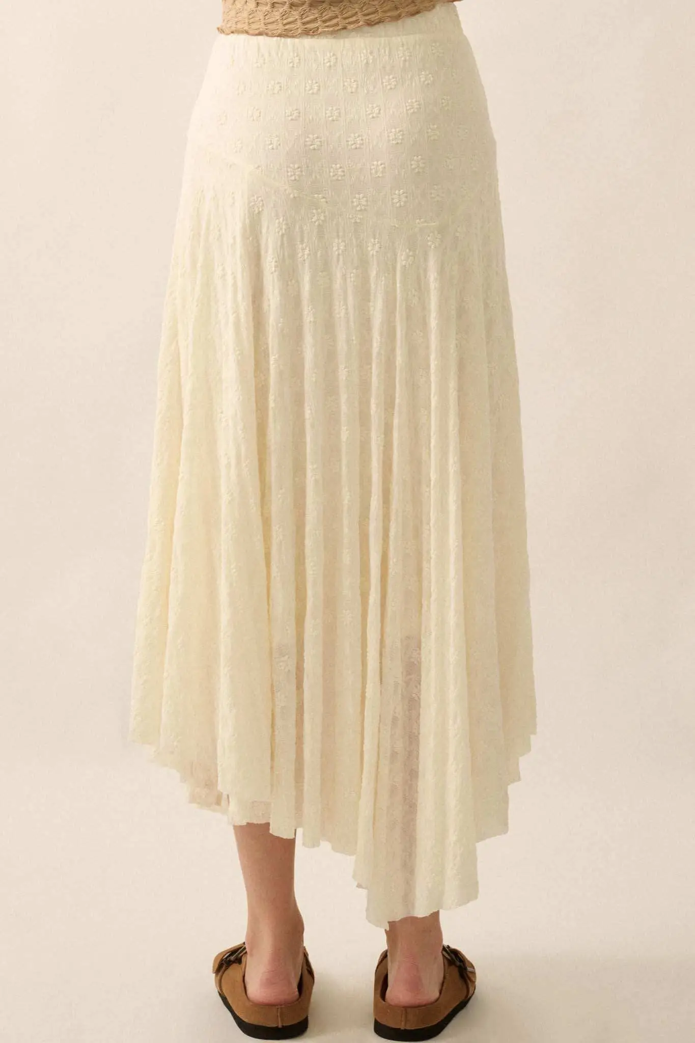 Dainty Days Floral Lace Asymmetrical Midi Skirt - Image 6