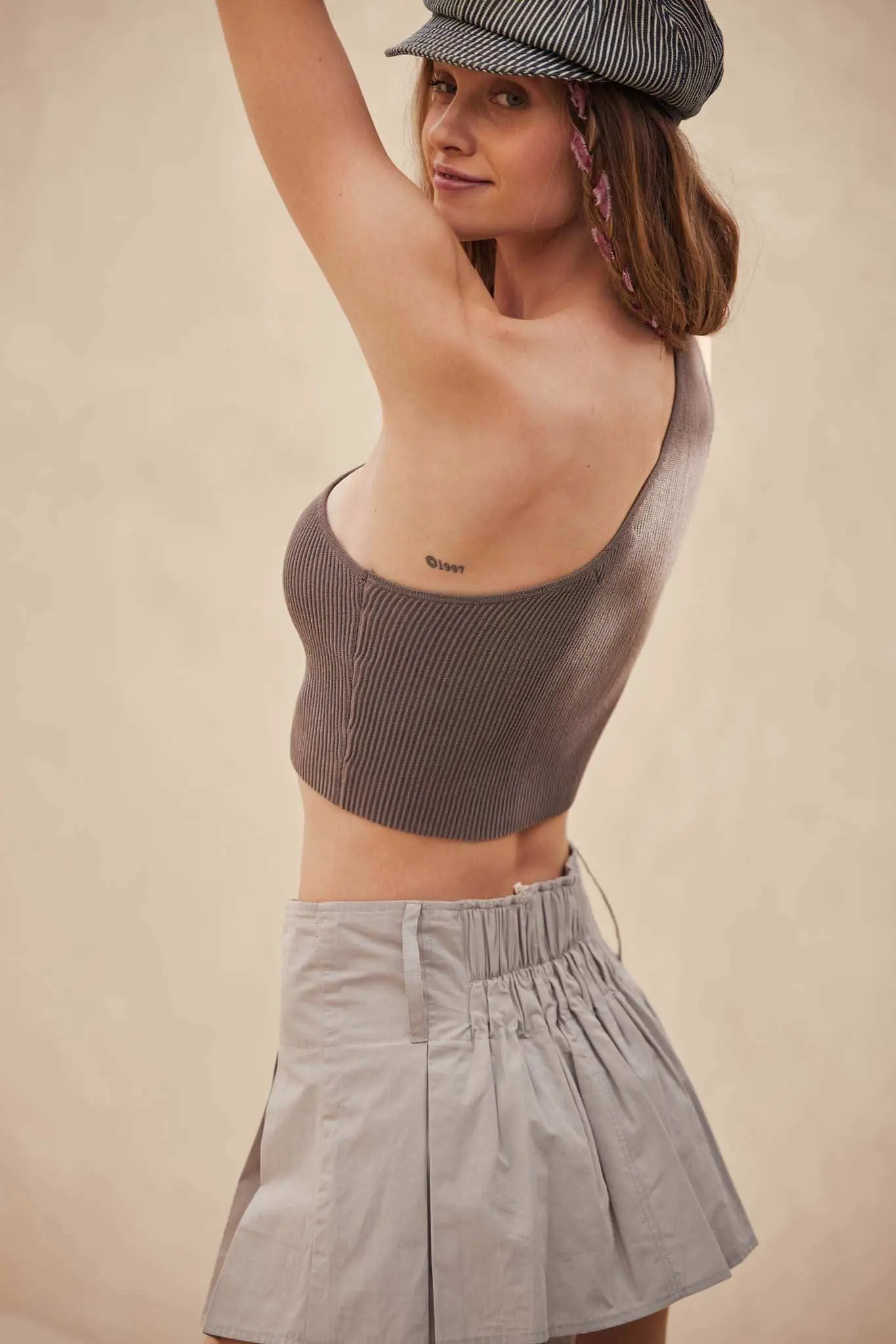 Dance All Day Pleated Cotton Twill Mini Skort - Image 14