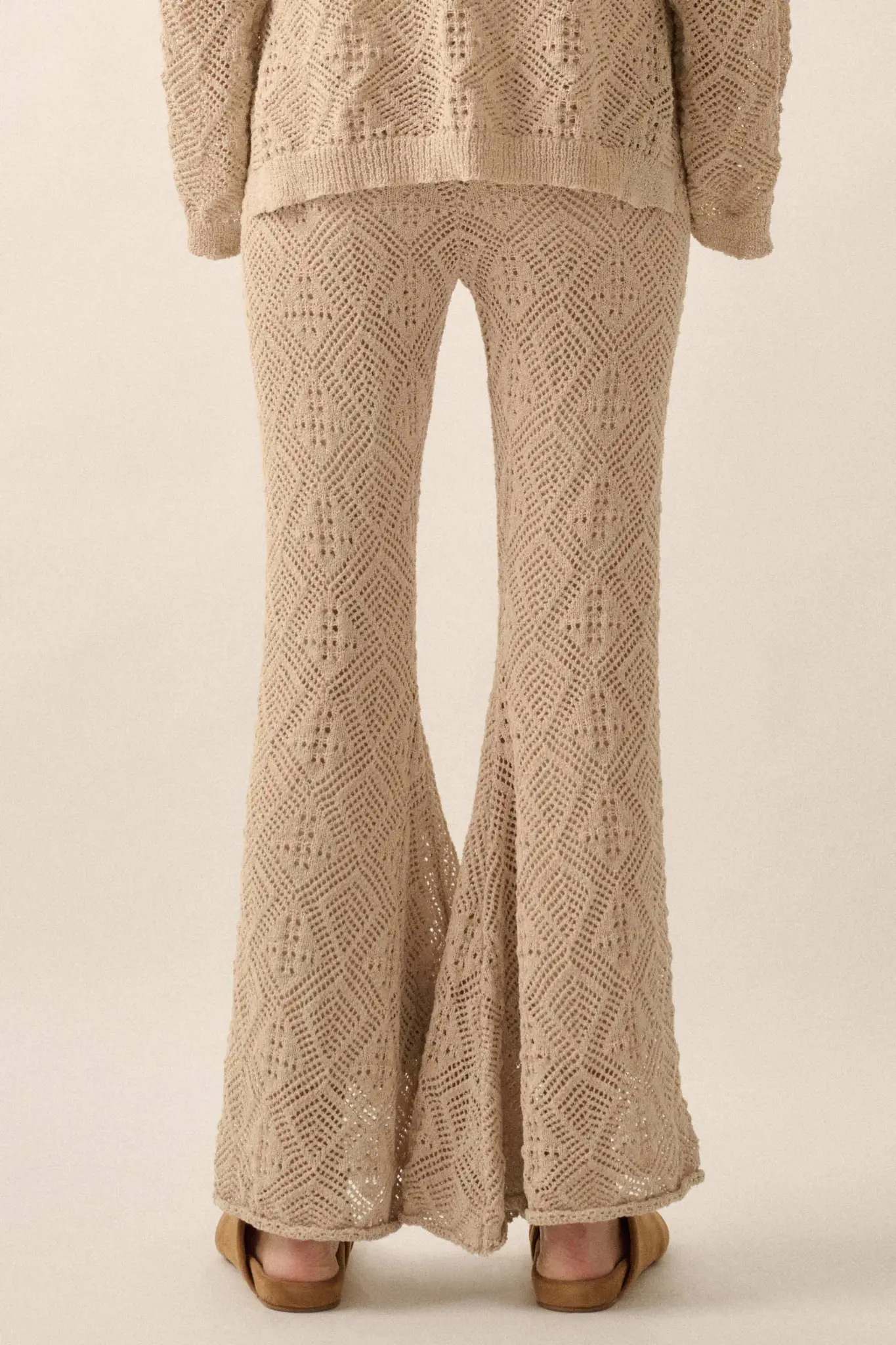 Dancing Diamonds Pointelle Crochet-Knit Pants - Image 21