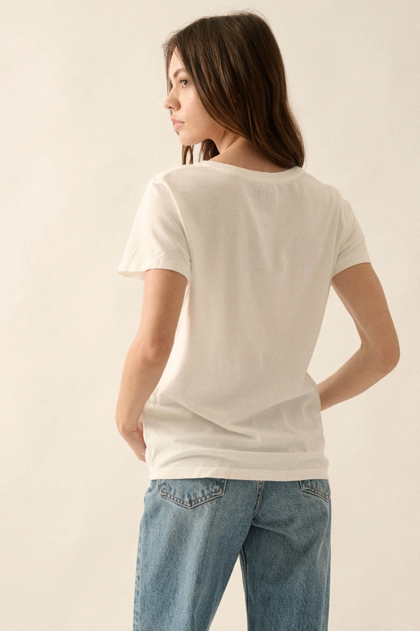Dandelion Season V-Neck Floral Graphic Tee - Image 3
