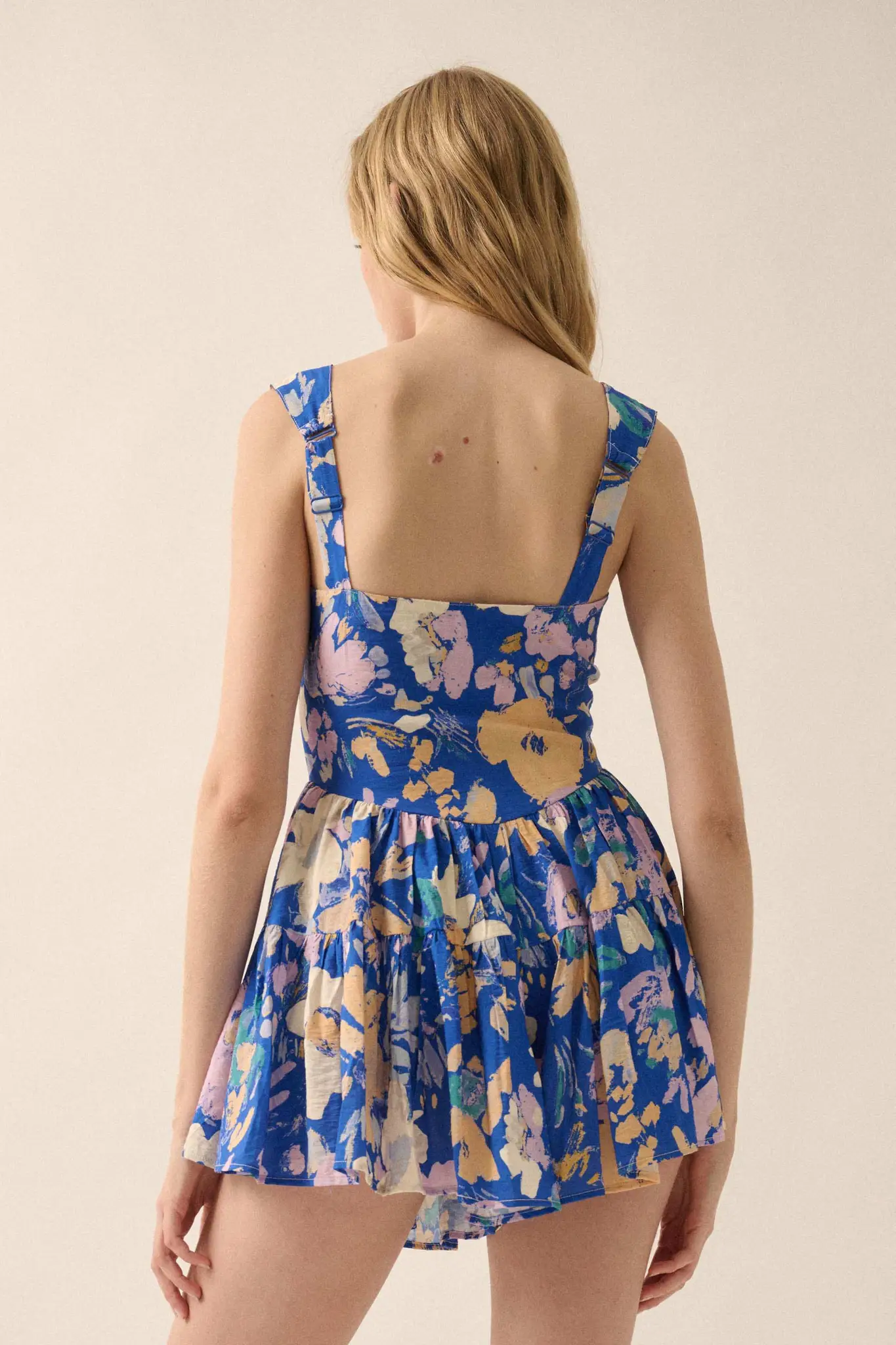 Dawn Blossoms Floral Ruffled Romper Dress - Image 15