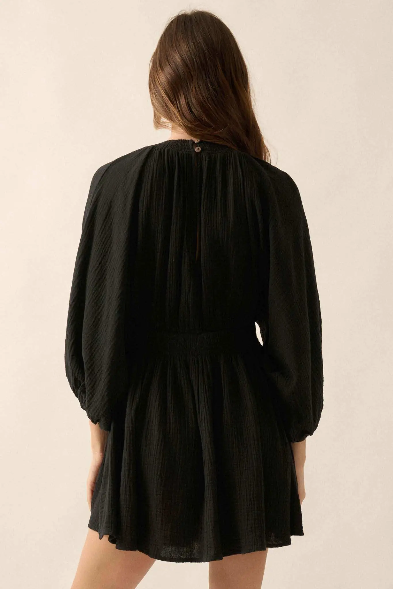 Dawn of Love Crinkle Cotton Kimono Mini Dress - Image 20